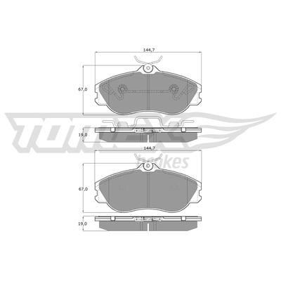 TOMEX BRAKES Bremsbelagsatz, Scheibenbremse tx1127 Vorderachse für Audi