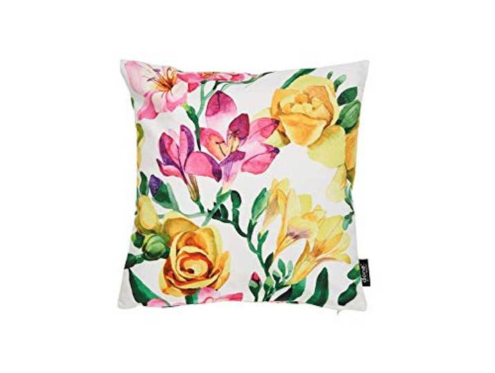 DONE Beidseitig Bedruckte Kissenhülle 65x65cm, Freesia kuschelig weich schönes Wohngefühl farbenfroh 100% Polyester