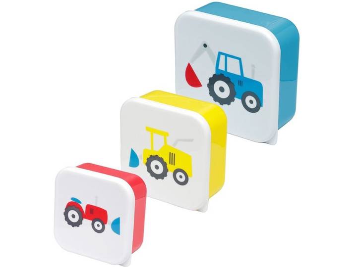 Brooddoos /. lunchbox traktor set van 3 - Puckator