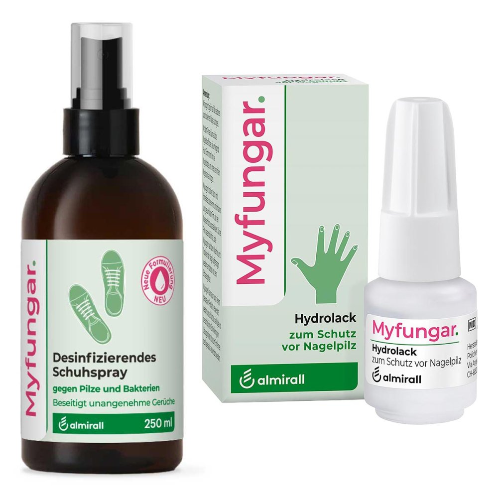 Myfungar Desinfizierendes Schuhspray+Myfungar Nagellack Lösung 08107768