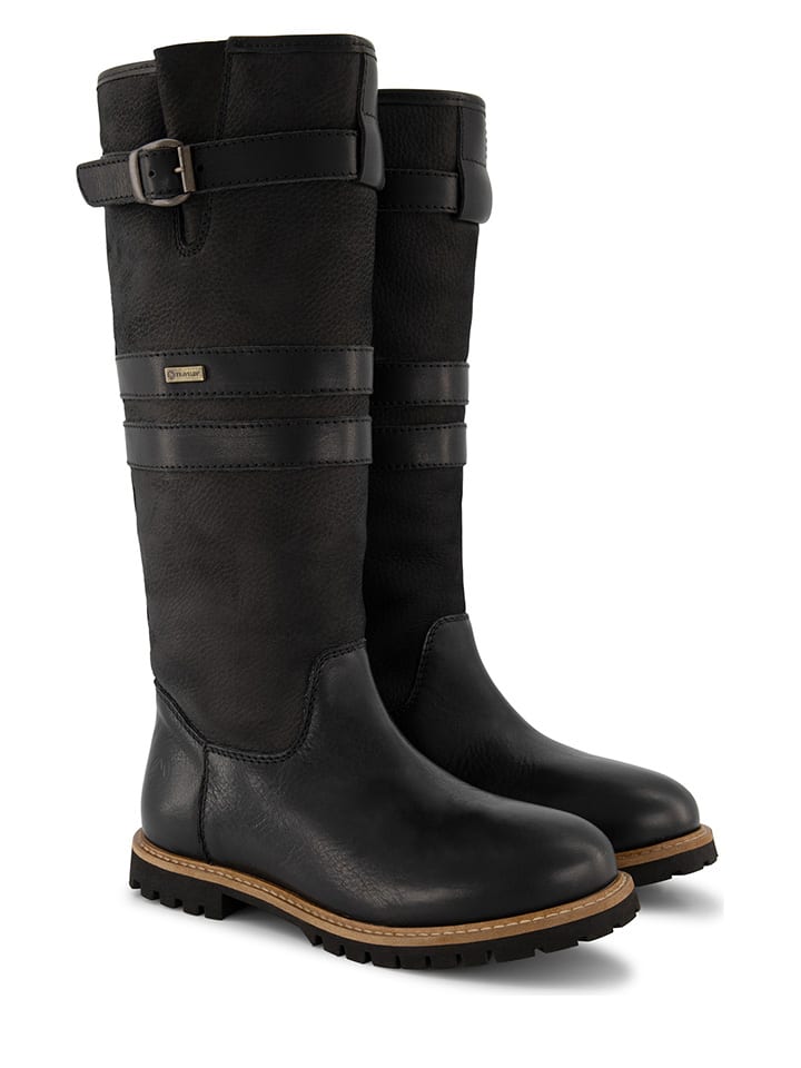 TRAVELIN' Leder-Stiefel "Norway" in Schwarz - 39
