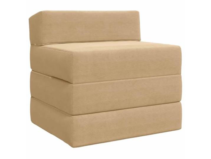 Coespram Klappsofa Bett 200x70x15cm Faltbare Gästematratze Cordstoff Platzsparende 2-in-1 Bodenmatratze mit Schaumstoffpolsterung und waschbarem Bezug für Schlafzimmer und Gästezimmer.