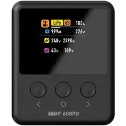 ISDT 608PD Smart Charger DC 240W/10A USB C 140W/5A 1-6S Lipo