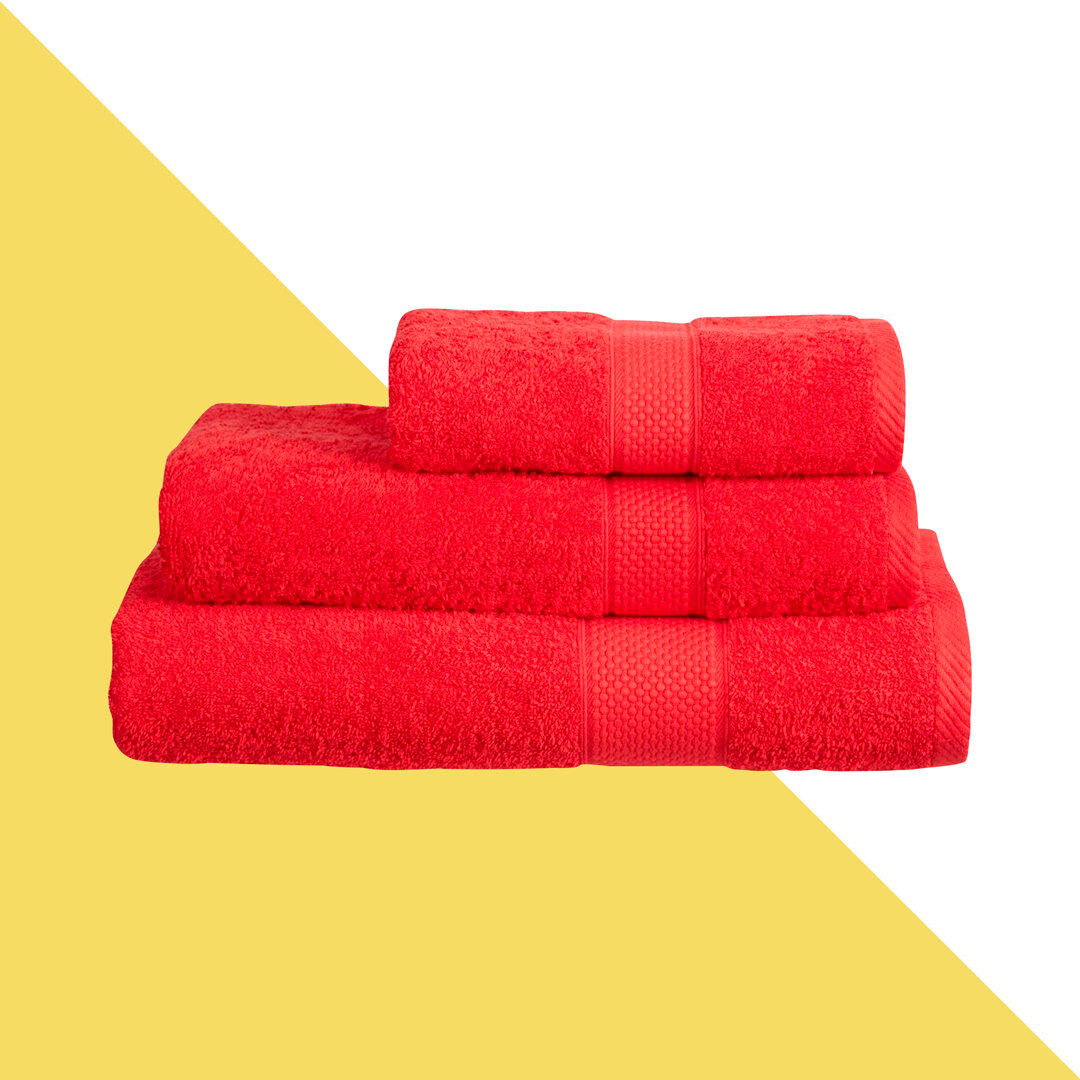 Hashtag Home Arelious Multi-Size Bale Red Bath Towel;Hand Towel;Bath Sheet