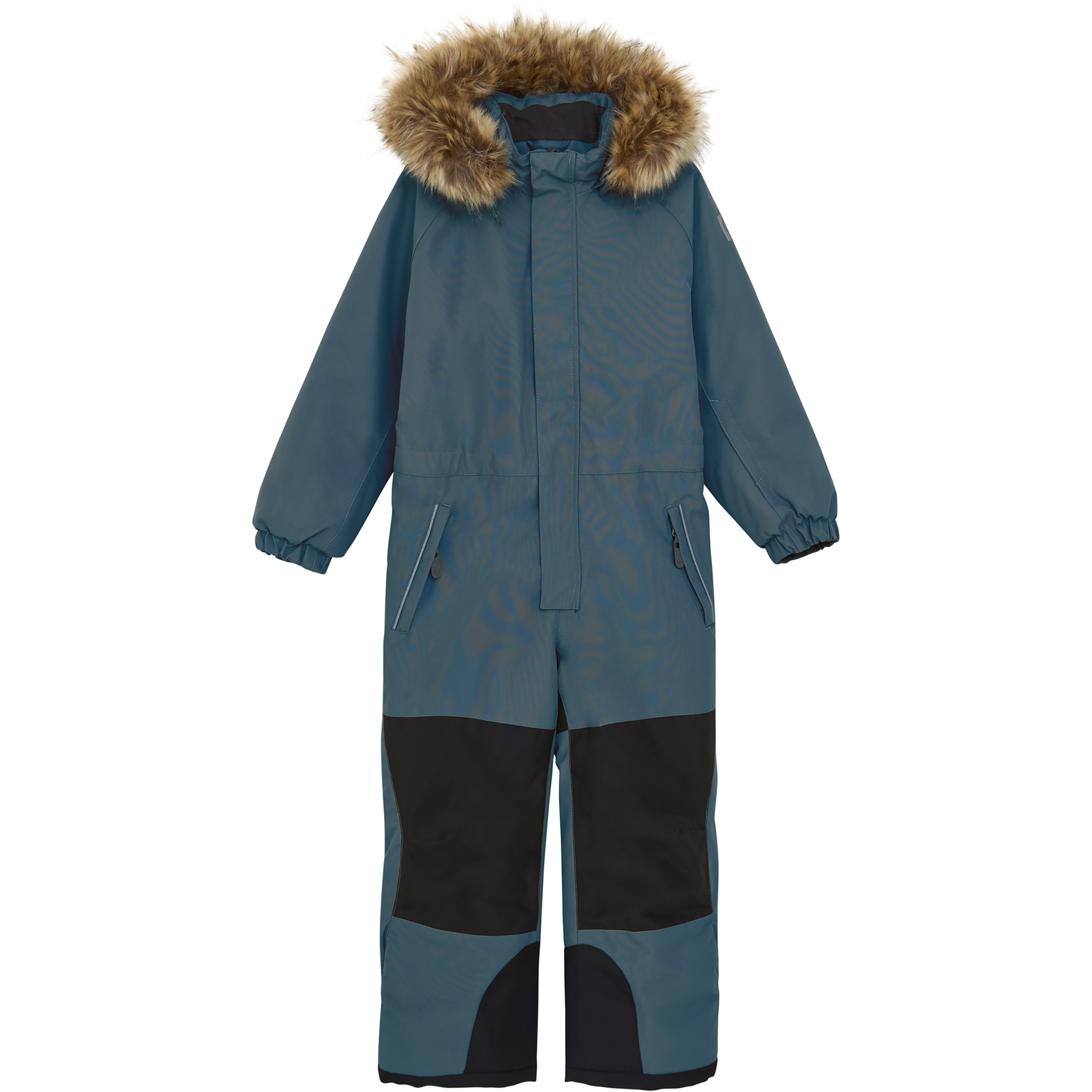 Color Kids Contrast & Fur Schneeanzug Kinder Overalls blau Größe 128 Skifahren Winddicht Wasserabweisend