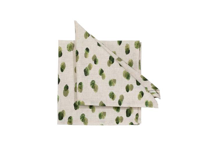 Stoffserviette PICHLER Rico 40 cm x 40 cm, 6 Stück , grün (olivgrün), Baumwolle, Servietten, Stoffserviette