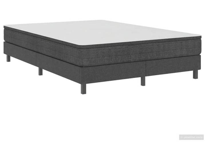 vidaXL Boxspring-Bettgestell Grau Stoff 160x200 cm