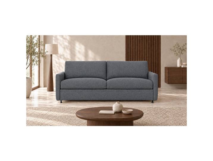 Livetastic Schlafsofa Harmony, Dunkelgrau, 2-Sitzer, Füllung: Kaltschaum,Kaltschaum, Taschenfederkern, 176x80x95 cm, Bettfunktion erhältlich, Kinderzimmer & Jugendzimmer, Jugendmöbel, Jugendsofas