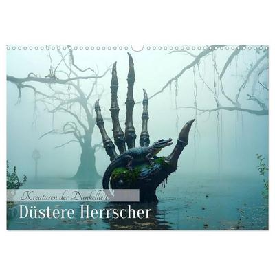 Kreaturen der Dunkelheit - Düstere Herrscher (Wandkalender 2027 DIN A3 quer), CALVENDO Monatskalender