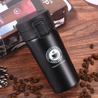 Uplifted Trends Premium Insulated Coffee Mug Stainless Steel Thermos For Travel & Outdoor Use black