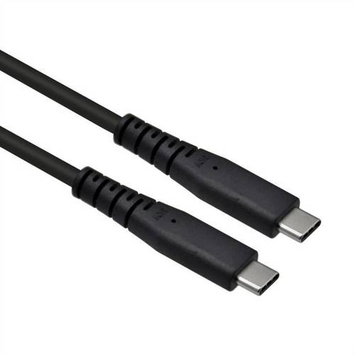 Roline USB4 Gen3x2 Kabel, C-C, ST/ST, 8K UHD-2, 80Gbit/s, 240W, schwarz, 1m