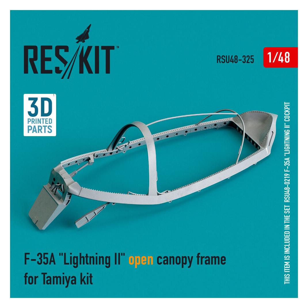 ResKit F-35A Lightning II open canopy frame for Tamiya kit (3D Printed) (RSU48-0325)