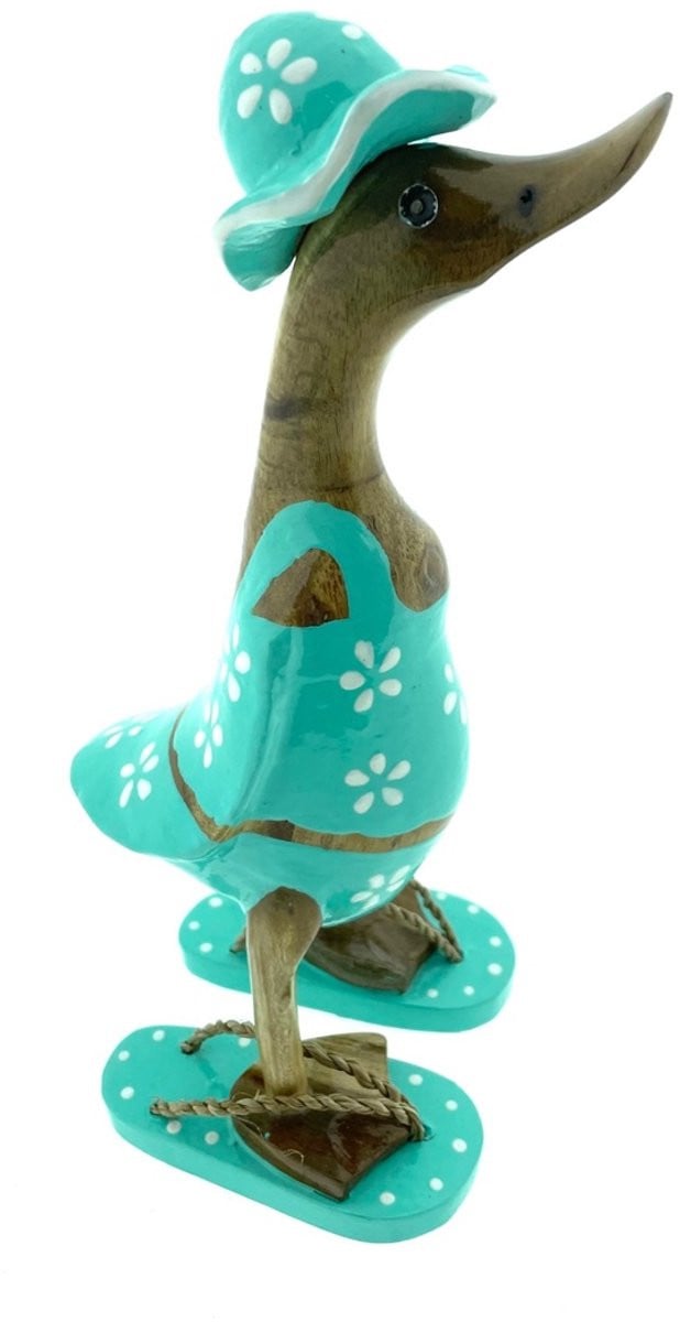 Lauren L houten eend turquoise