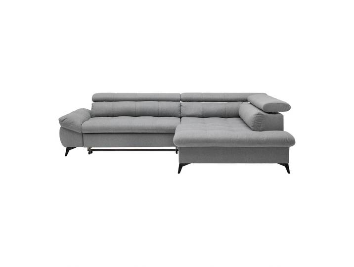 Ecksofa ALBERTO Chenille Hellgrau