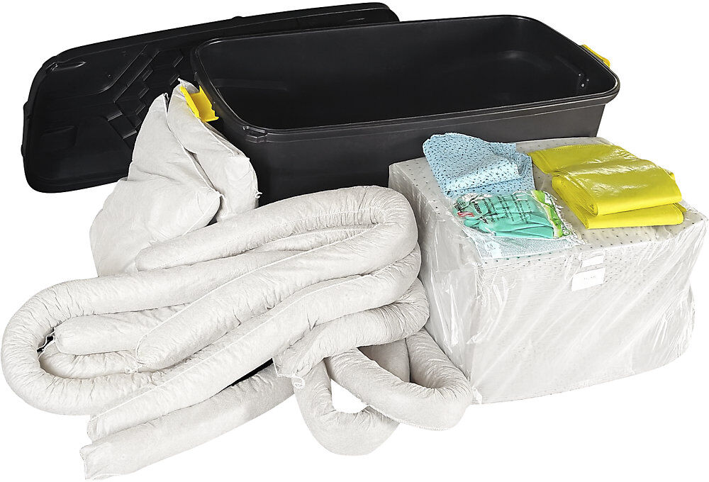 Leckage-Notfallset in Rollkoffer, Bindung 150 l, Ausführung Öl, weiß eurokraft basic