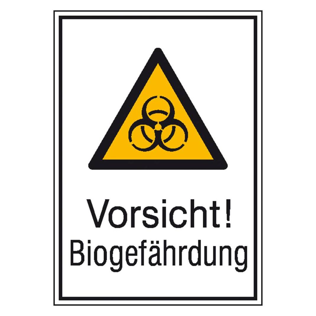 Wolk Warn-Kombischild Vorsicht! Biogefährdung Aluminium B x H 262 mm (11.0435)