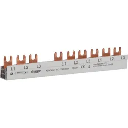 HAGER Phasenschiene 3ph 17,8mm 177mm 63A KDN363J 10qmm Gabel isol