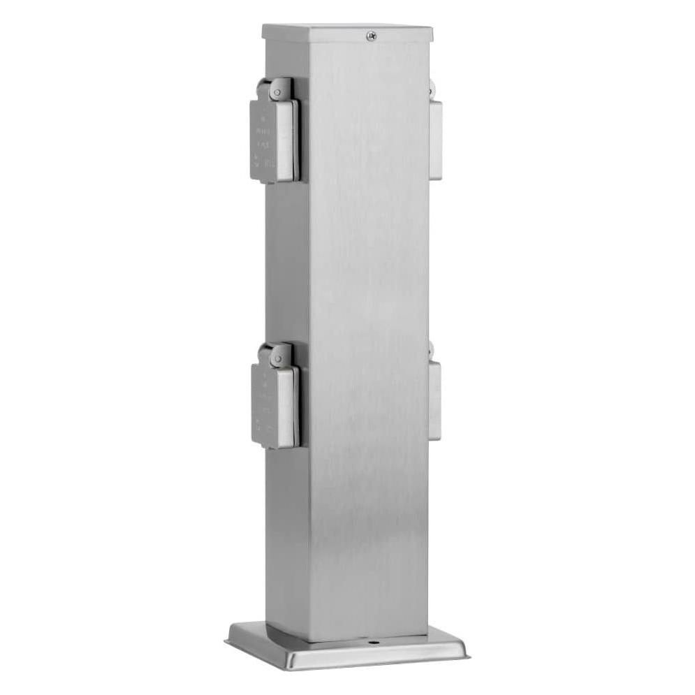 Ledar Aussensteckdose 4-fach Edelstahl IP44 Outdoor-Stromsäule (4x) (50790000002015)