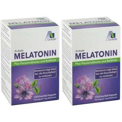 MELATONIN+PASSIONSBLUME+Baldrian Kapseln 2x 2x120 St