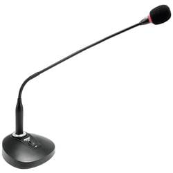 Schwanenhals Sprach-Mikrofon Omnitronic SHC-2 Übertragungsart (Details):Kabelgebunden inkl. Windschutz, Standfuß 13030926