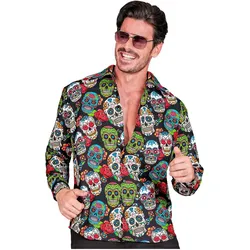 Widmann DIA DE LOS MUERTOS PARTY FASHION HEMD (Hemd), L/XL (L, XL)