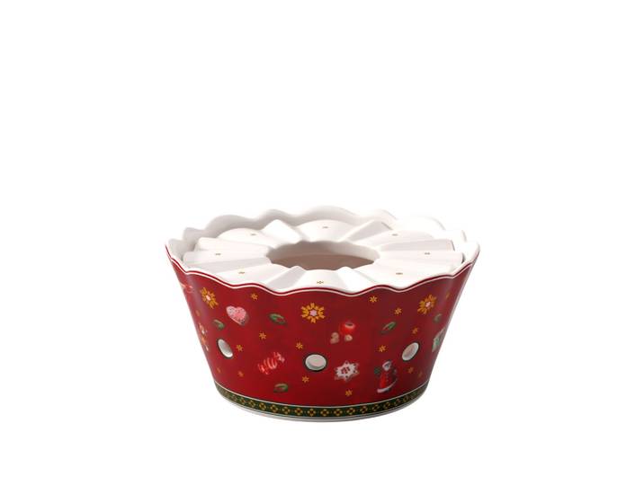 Stövchen VILLEROY & BOCH Stövchen Toy's Delight ø 16 cm bunt , bunt, B:15,9cm H:7,7cm L:15,9cm Ø:15,9cm, Porzellan, Stövchen, Stövchen, Handwäsche wird empfohlen, Mikrowellengeeignet