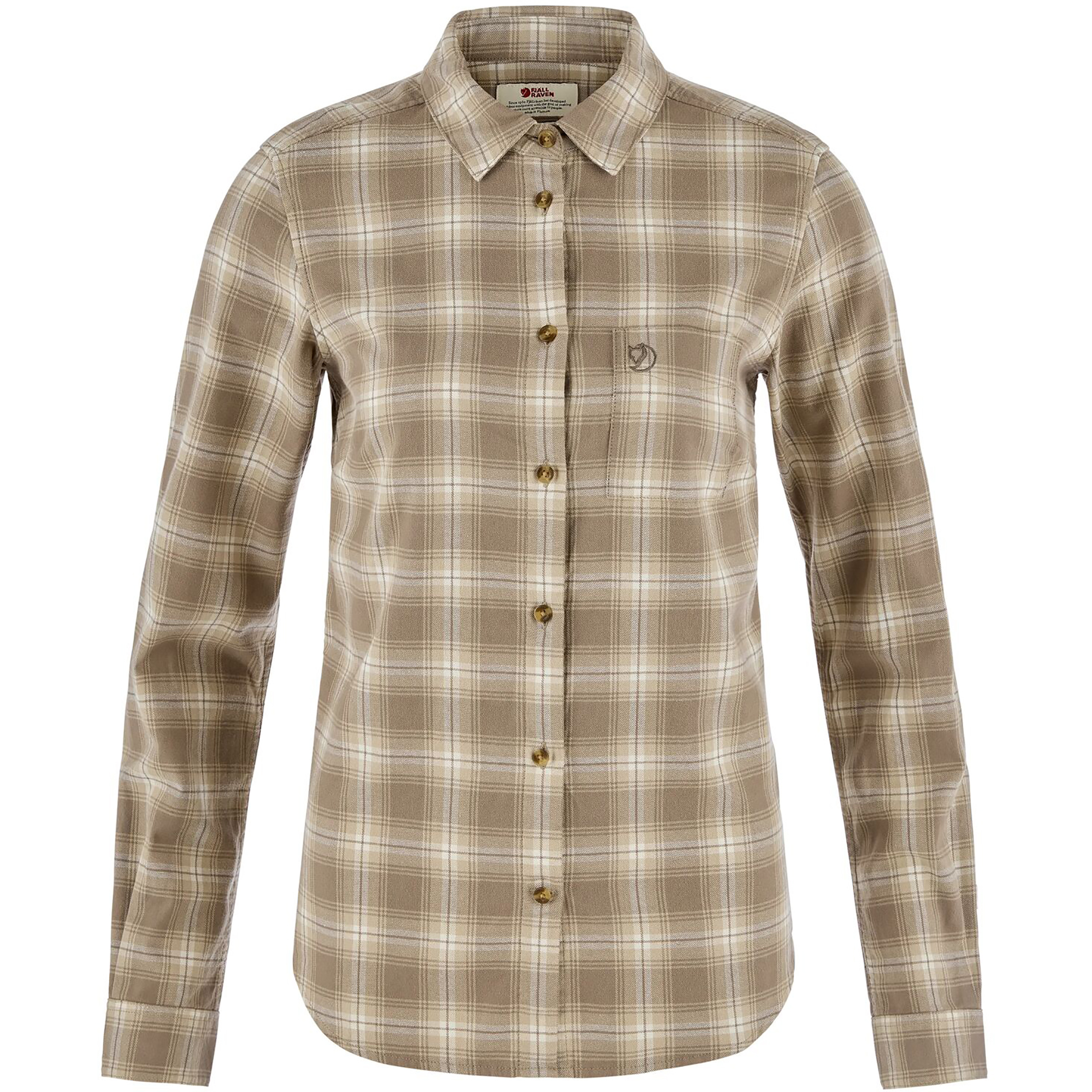 Fjällräven Övik Flannel Damen Blusen beige Größe L Lifestyle Hautfreundlich