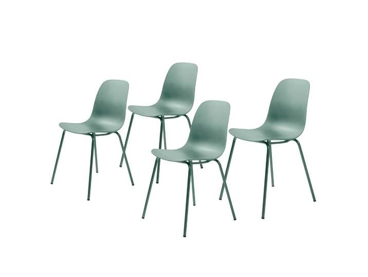Chaises Felin lot de 4 50 x 84 x 50cm Vert/Vert menthe