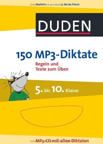 Duden - 150 MP3-Diktate, 5. bis 10. Klasse, m. MP3-CD: Regeln und Texte zum Üben - Preis vom 10.10.2026 11:48:34 h
