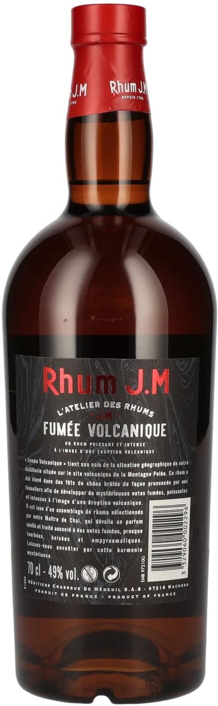 Rhum J.M FUMÉE VOLCANIQUE Rhum Agricole 49% Vol. 0,7l