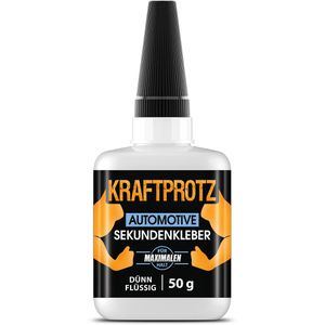 Kraftprotz Sekundenkleber KFZ & Motorrad, KPDFA50, flüssig, extra stark, wasserfest, 50g