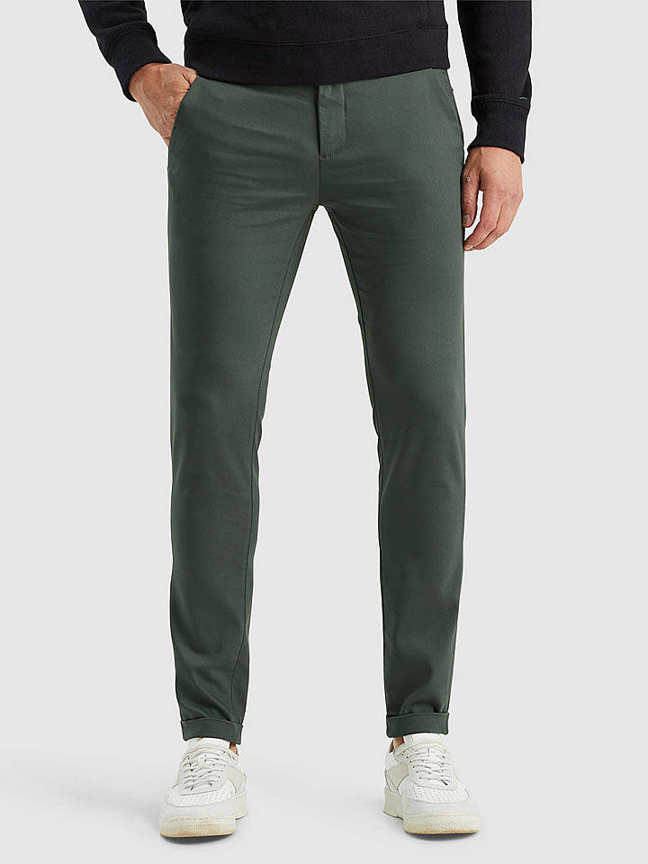 CAST IRON Chino in Dunkelgrün - W34/L32
