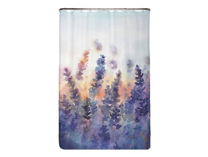 Rideau de douche PS recyclé Lavande Microfibre Mauve 120 x 180cm