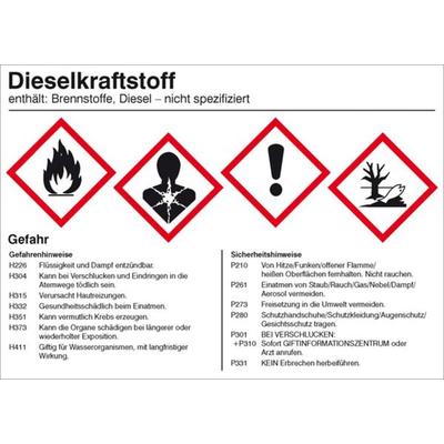SafetyMarking 21.B2052 Hinweisschild Dieselkraftstoff Folie selbstklebend (B x H) 148 mm x 105 mm 1 St.