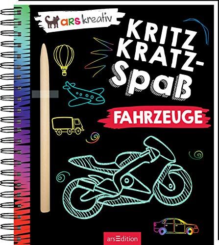 Kritzkratz-Spaß Fahrzeuge: Kreativer Kratzelspaß mit Malideen und Holzstift für Kinder ab 5 Jahren - Preis vom 12.10.2026 11:37:12 h