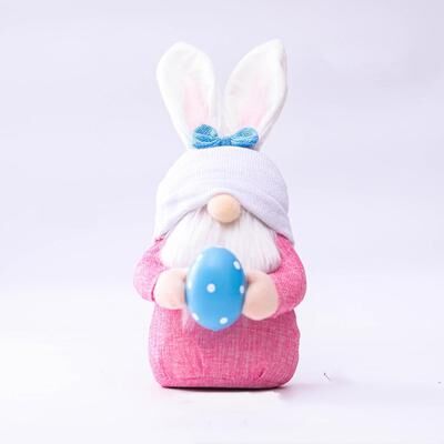 Inspired Deals 2PCS Easter Bunny Gnome Plush Dolls Decorative Spring Home Decor Set bunny