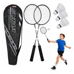Lean Toys Badminton-Set mit Hülle, schwarz (78245071)