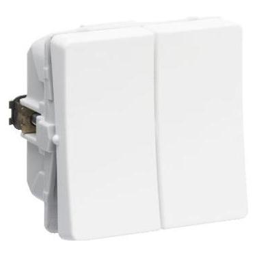 LK FUGA Schalter doppelte Korrespondenz 1 Modul, Weiss- In Tasche für DIY (AAK542D60661L)