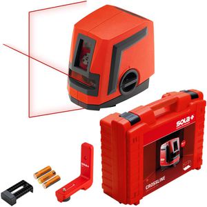 SOLA Kreuzlinienlaser 71013501, CROSSLINE, roter Laser, selbstnivellierend, mit Halterung und Koffer