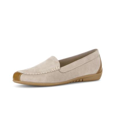 Mokassin GABOR "Mokassin", Damen, Gr. 40,5, beige, Schuhe Mokassin