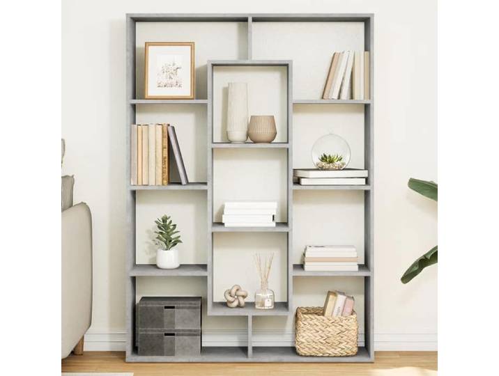 NEW 2026  Bibliothèque 1 pc cabinet de livres pour salon gris béton 102x29x143 cm bois d'ingénierie L911