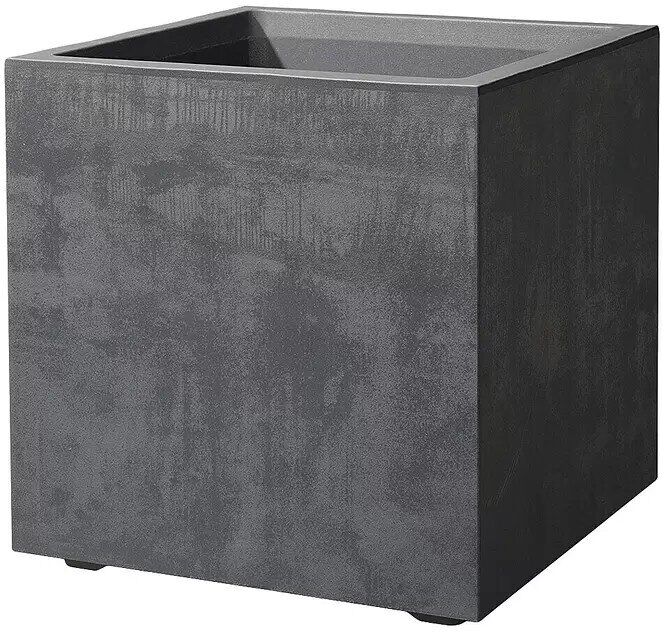 Deroma Pflanztopf Millenium Kunststoff anthrazit 39 x 39 cm