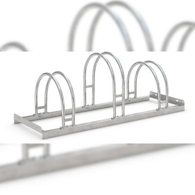 Bogenparker 5053 | Fahrradständer für 3 Fahrräder | einseitige, abwechselnde Hoch-/Tiefeinstellung | Freiaufstellung, erweiterbar