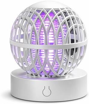 LightInthebox Electric Bug Zapper Indoor, Mosquito Killer Lamp with UV Light, Chemical-Free Insect Fly Zapper for Home, High Voltage Gnat Trap, Safe for Babies Pets, Modern Sphere Design
