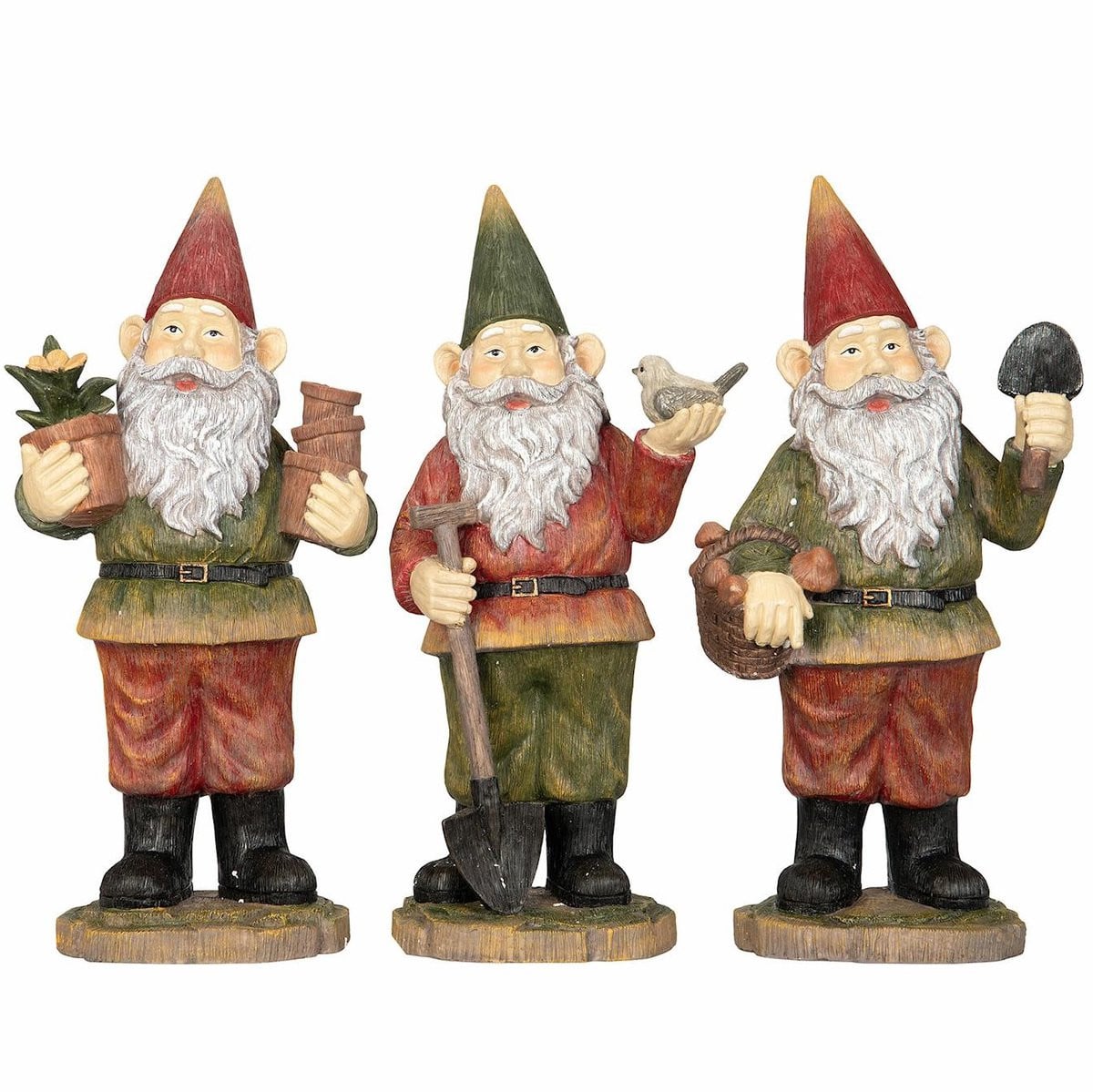 Set van 3 Grote Tuinkabouters - Decoratie voor Huis & Tuin