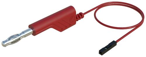 Hirschmann Test & Measurement MAL 4-0.64/100-0.25 Messleitung Lamellenstecker 4mm Buchse 0.64mm 1.00m Rot 1St.