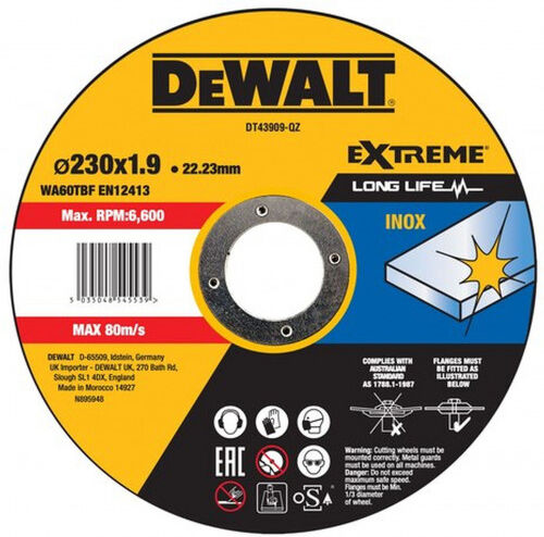 DeWALT DT43909-QZ Disque a Coupe Plate 230x1,9mm