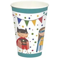 Papstar 140 Trinkbecher, Pappe 0,2 l Ø 7 cm · 9,7 cm Superhero
