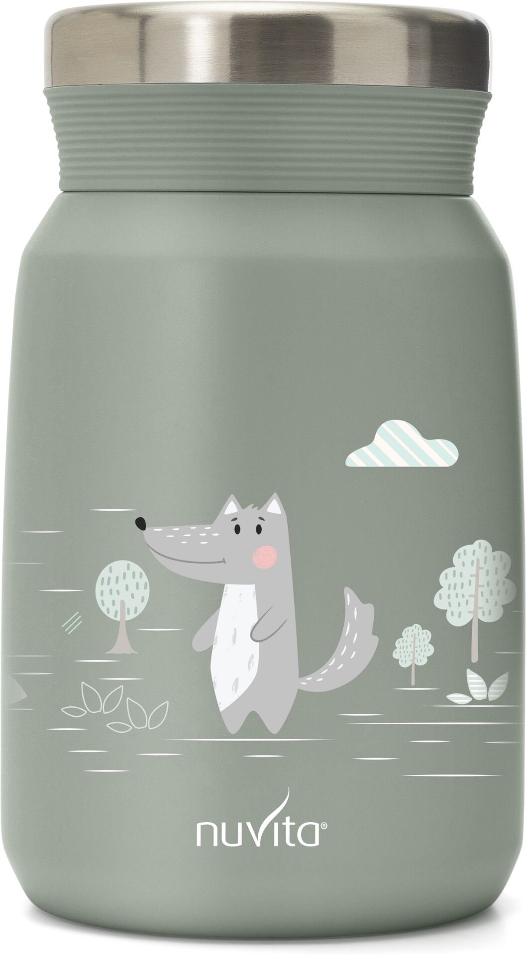 Nuvita Contenitore Termico in Acciaio Inox per Cibi liquidi e Solidi 500Ml Sage