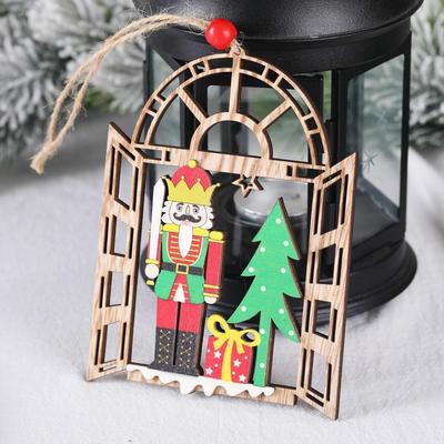 Inspired Deals Wooden Nutcracker Christmas Ornament Laser Cut Christmas Tree Pendant a